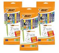 BIC Matic Fun Mechanical Pencils Durable Graphite Lead Assorted Barrel Colours Retractable Tip White Eraser Smooth Writing Changeable Leads for School Office and Everyday Use (Pack of 3)