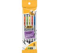 Bic Mechanical 2 Pencils 0.7 Mm 5 Per Package - Assorted Colors (Pack Of 6)