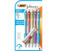 Bic Mechanical Pencil,Refillable,Rubbergrip,.9mm,5/PK,Assorted