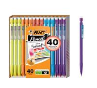 Bic Mechanical Pencils, Xtra Smooth, Bright Edition (Darker Colors, Erases Cleanly), 40-Count