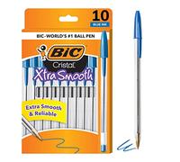 Bic MSP101BE Cristal Extra Smooth Pens, Multi-Colour, Blue, 10 Count (Pack of 1)
