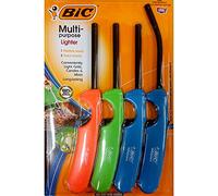 BiC Multi-Purpose Lighter - 4 Lighter Value Pack with 1 Flexible Wand and 3 Fixed Wand by BIC