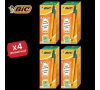 Bic Orange Ball Pen Fine Green PK20 - 4 Packs Bic Multicolor