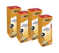 Bic Orange Ball Pen Fine Red Pk20 - 4 Packs Bic Red