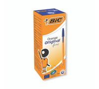 BIC Orange Ballpoint Pen Blue Fine 0.8mm Pack of 20