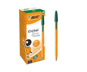 BIC Orange Original Fine Ballpoint Pens Fine Point (0.8 mm) - Green, Box of 20