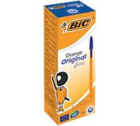 BIC Orange Original Orange Original Non-retractable Ballpoint Pen Blue 0.3 mm Fine Ballpoint Non Refillable Pack of 20