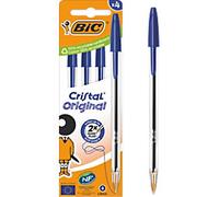 BIC Original 516332 Ballpoint Pen Blue 0.4 mm Medium Ballpoint Refillable Pack of 4