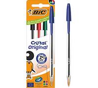 BIC Original 516834 Ballpoint Pen Assorted 0.4 mm Medium Ballpoint Refillable Pack of 4