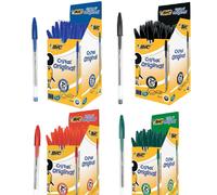 Bic Original Cristal Medium Ballpoint pen biros (Black, Blue, Red &Green) 1.0mm