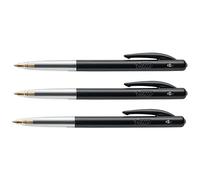 BIC Pack of 3 Retractable Ballpoint Pens M10 CLIC Medium Tip 1 mm Black