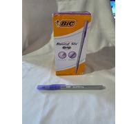 BIC Round Stic Grip Ballpoint Pens - Value Pack of 40 Pens for Office - Purple Colour - Smooth Writing and Comfortable Grip
