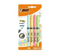 Bic Pastel Highlighter 4 Marker Assorted Bic Multicolor