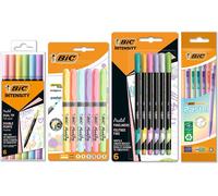 BIC Pastel Stationery Set with Felt Pens, Mechanical Pencils, Highlighters, and