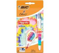 BIC PEN 4 COLOURS TIE DYE + TIPP-EX CORRECTOR