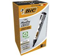 Bic 2000 Permanent Marker Bullet Tip Black (12 Pack)