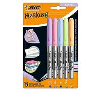 Bic Intensity Permenent Markers Pastel Colours - Blister Pack of 5 (303740)