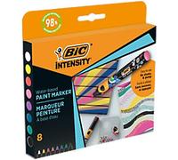 BIC Permanent Paint Marker Assorted Medium Conical 2.3 mm Pack of 8