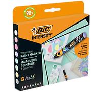 BIC Permanent Paint Marker Assorted Medium Conical 2.3 mm Pack of 8