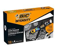 BIC Permanent Paint Marker White Medium Conical 2.3 mm Pack of 12