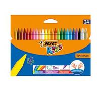 Bic Kids Plastidecor Crayons Assorted Colours - Wallet of 24 Bic Multicolor