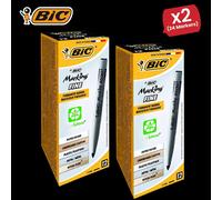 Bic Pocket Permanent Black Bullet Tip Marker (Pack of 12) 8209021 - 2 Packs Bic Multicolor