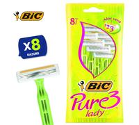 BIC Pure 3 Lady Razors 8 Pack with Aloe Vera Strip for Smooth Shave