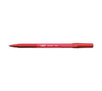 BIC (R) Soft Feel(R) Stick Pens, Medium Point, 1.0 mm, Red, Box of 12