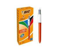 BIC Fine Ballpoint Pens 4 Colours Assorted Ink Ballpoint Pens Pack of 12