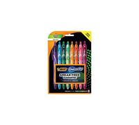 BIC RGLCGAP81AST Gel-ocity Quick Dry Retractable Gel Pen, 0.7mm, Assorted Ink/Barrel, 8/Pack
