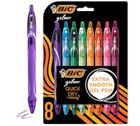 BIC RGLCGAP81AST Gel-ocity Quick Dry Retractable Gel Pen, 0.7mm, Assorted Ink/Barrel, 8/Pack