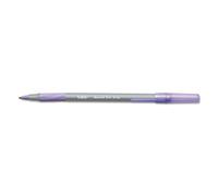 BIC Round Stic Grip Xtra Comfort Ballpoint Pen, Medium Point (1.2mm), Purple Ink - GSMG11PE (Pack of 12)