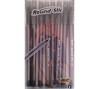 Bic Round Stic Medium 1.0mm Ball Pen Pack of 8 Black