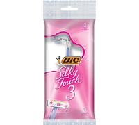 BIC Silky Touch 3 Women's Disposable Razors, With 3 Blades, Pretty Pastel Razor Handles, 1 Count Value Pack of Shaving Razors