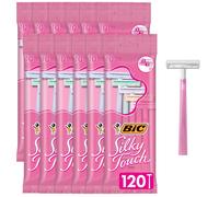 BIC Silky Touch Women's Disposable Razors; With 2 Blades; Pretty Pastel Razor Handles; 10 Count (Pack of 12)