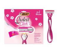 BIC Simply Soleil Click Womens Disposable Razor, Pink, 18 Pack