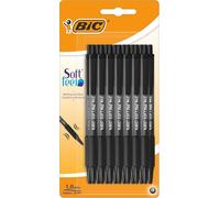 BIC Soft Feel Ballpoint Pens - 1.0mm Retractable Black Pens with Comfort Grips