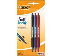 Bic Soft Feel Ballpoint Pens Medium Point (1.0 mm) - Assorted Colours, Pack of 3