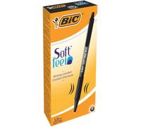 BIC Soft Feel Clic Retractable Ballpoint Pen Black Pack of 12