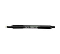 BIC Soft Feel Retractable Ballpoint Pen, Fine Point (0.8 mm), Black, 12 Pens
