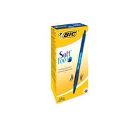 Bic Softfeel Clic Retractable Ballpoint Pen 1Mm Tip 0.32Mm Line Blue Pack 12