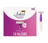 BIC Soleil 3 Scented Women's Disposable 3-Blade Razors, Lavender Scent, College Dorm Room Essential, Shower Caddy and Toiletry Bag Ready, 10-Pack