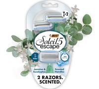 BIC Soleil 5 Escape Scented Women's Disposable Razors,5 Blades,Comfortable Shave,Jasmine & Eucalyptus Scented Handle Shaving Razors for Women, 2 Count