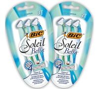 BIC Soleil Bella Women's Disposable Razors - Bundle of 2 Packs of 3