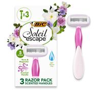 BIC Soleil Escape 5 Blade Womens Disposable Razor Pack of 3 with Rose and Magnol