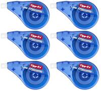 BIC Tipp-Ex Easy Correct White Correction Tape Mouse Rollers, Extra Long 12m, Pack of 6