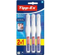 Bic Tipp Ex Rapid Correction Pen Fluid Fast Drying Pack of 3 Shake & Squeeze