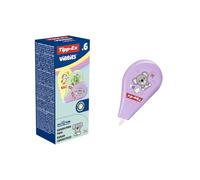 BIC Tipp-Ex Vibbies Mini Pocket Mouse Correction Tapes (5mm x 6m) with Fun Animal Characters - Pack of 6