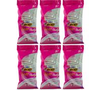 Bic Twin Lady Disposable Razor 5 Pack X 6