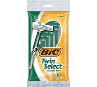 BIC Twin Select, Sensitive Skin, Disposable Shaver for Men, 10-Count